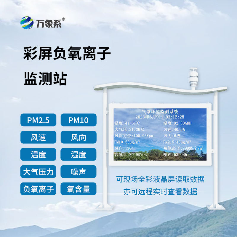 高智能一體化負(fù)氧離子監(jiān)測站：從“感官判斷”到“數(shù)據(jù)呈現(xiàn)”